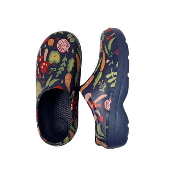 totes Women's Everywear Bailey Clog/Navy Floral/Size 7 - Picture 6 of 9